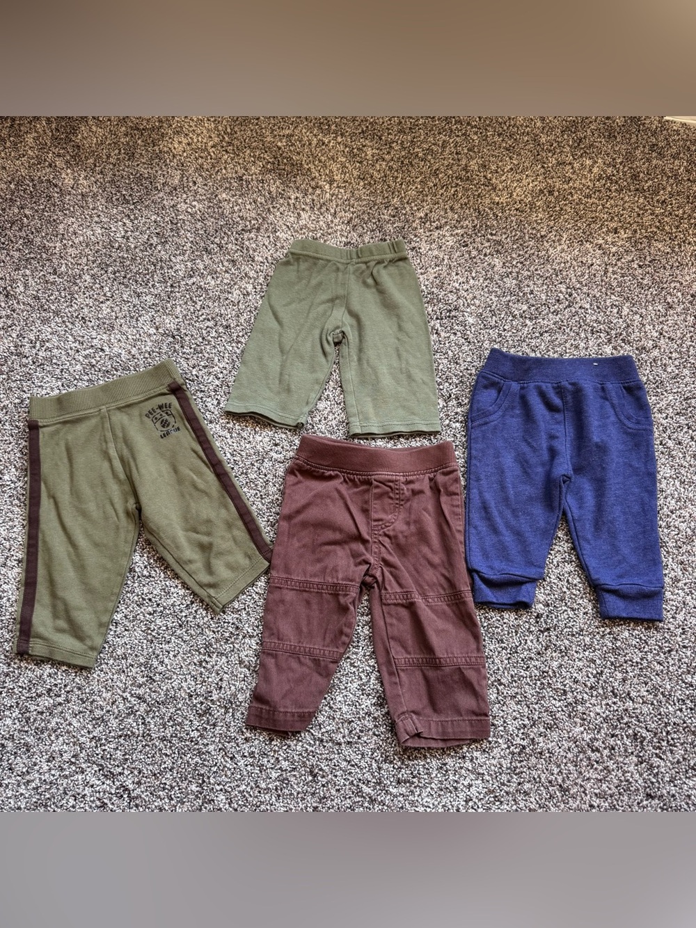 Kids 4-Pack Cozy Knit & Cotton Pants - Olive, Brown, Blue